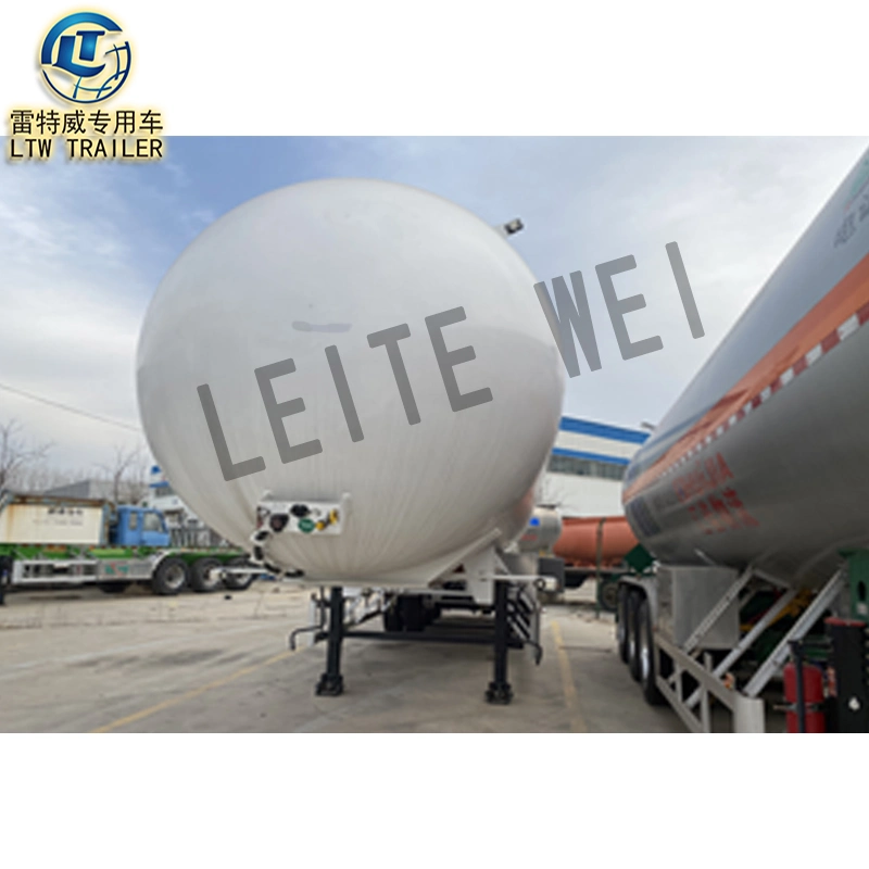 3 Axle Thickened Carbon Steel 45000L Used LPG Transportation Semi Trailer