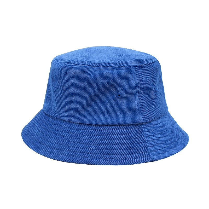 Fashion Custom Color Corduroy Bucket Hat with Custom Design Embroidery Caps