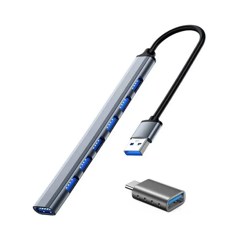 Hub USB puede simplificar su vida con el divisor USB 3,0&amp;2,0 Adaptador de estación de acoplamiento de 7 puertos