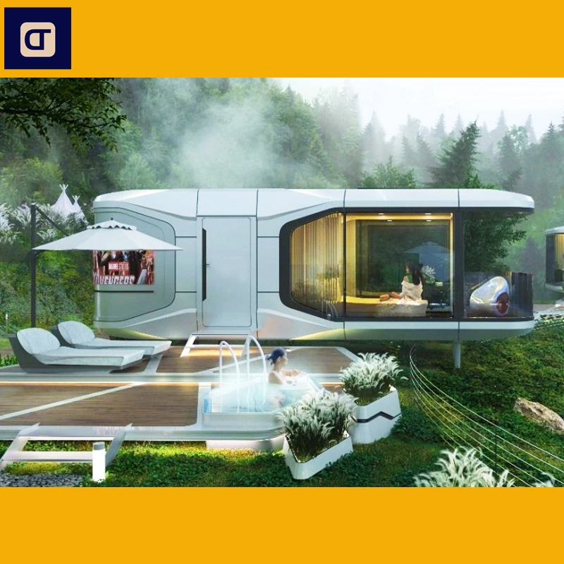 Casa prefabricada de alta gama integrada en cápsula, vacaciones en contenedor, villa modular de vacaciones