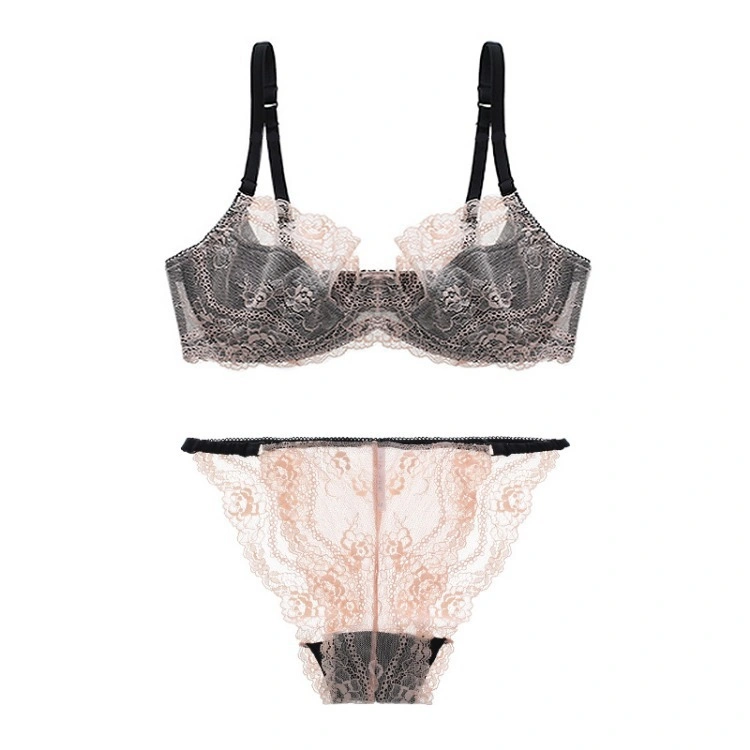 Lingerie transparente ultra fine et sexy en dentelle pour femmes.