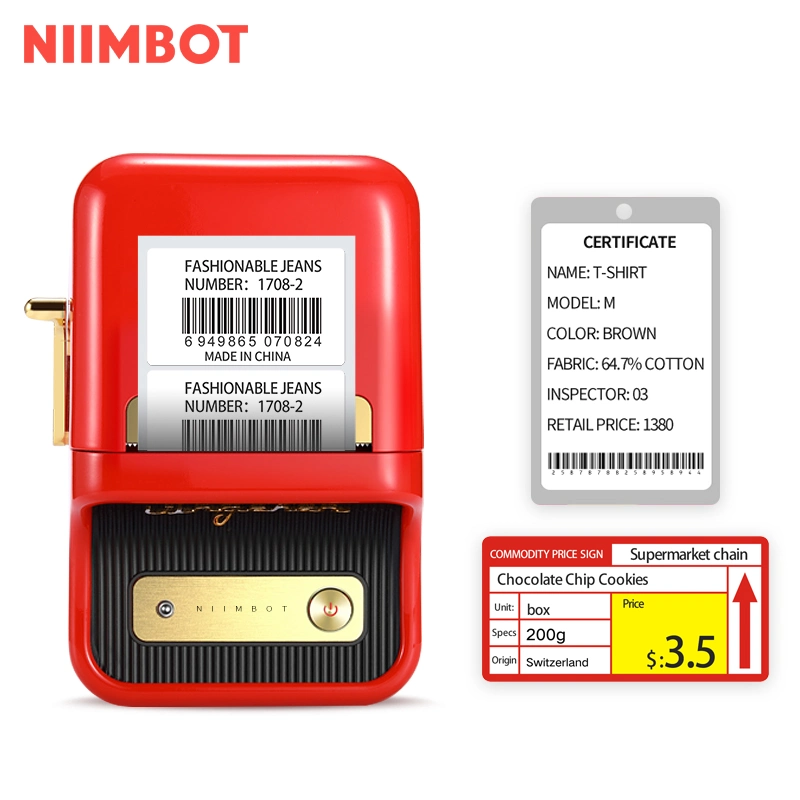 B21 Blue-Tooth Niimbot тепловой беспроводной связи на 2 дюйма Портативный принтер для этикеток RFID