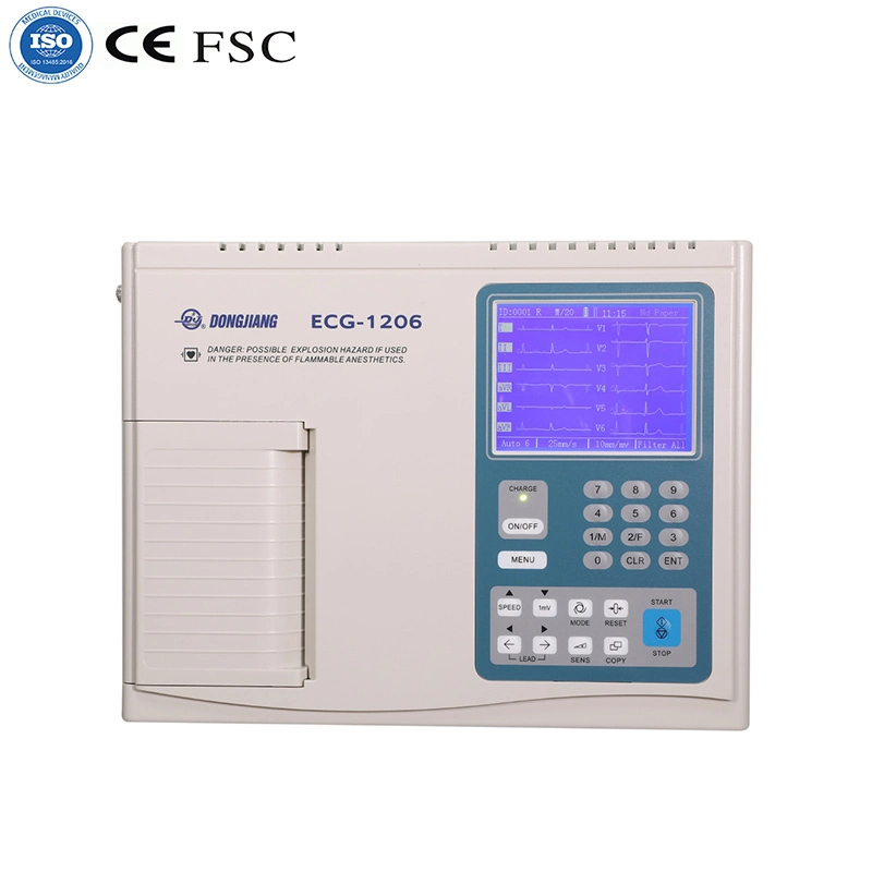 Diagnosis Equipment 6 Channel EKG/ECG Machine with Analysis