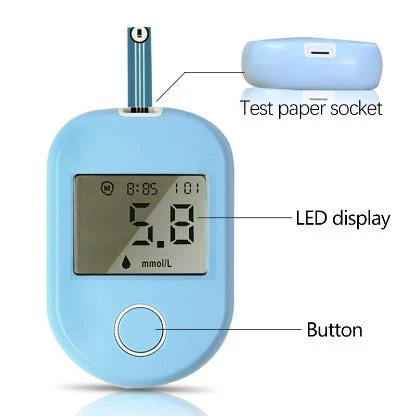 Instrumento médico portátil digital multifunción Medidor de glucosa en sangre/Monitor con pantalla LCD