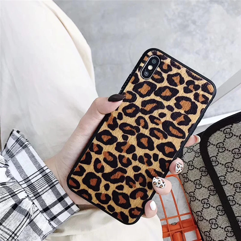 Popular Leopard Print Phone Case com padrão de Design de Moda