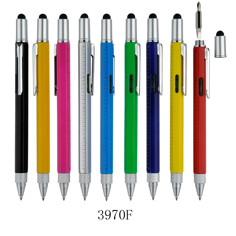 Office Supply Promotion Gift 5-in-1 Multi Purpose Plastic Tool Pen