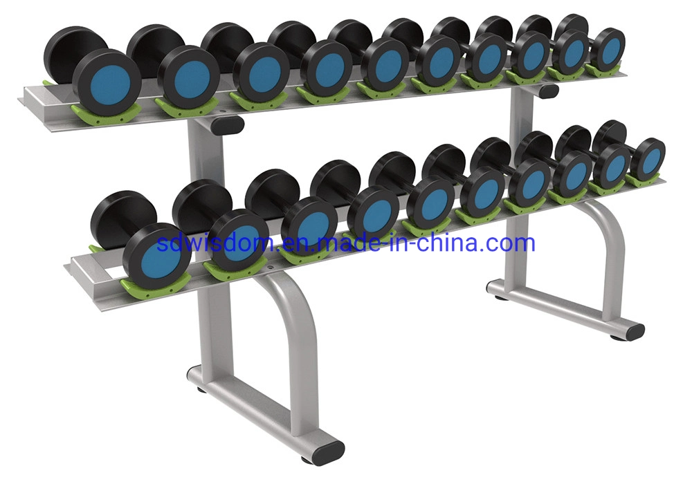 Ms1030 Equipo de gimnasio profesional de fuerza Comercial Peso dos O tres capas de bastidor de Dumbbell