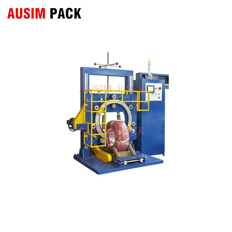 Horizontal Coil Wrapping Machine/Wire Wrapper/Aluminium Foil and Copper Ring Wrapping Machine with Trolley