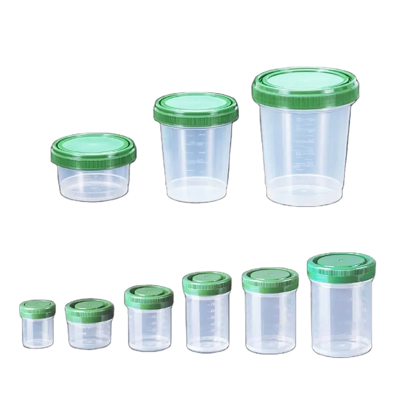 High quality/High cost performance  40ml 60ml 90ml 120ml Specimen Container Scale Plastic Formalin Sample Cup with Screw Top