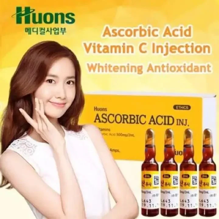 Anti-Aging Huons Ascorbic Acid Inj Vc Laroscorbine 2mlx50 Vials