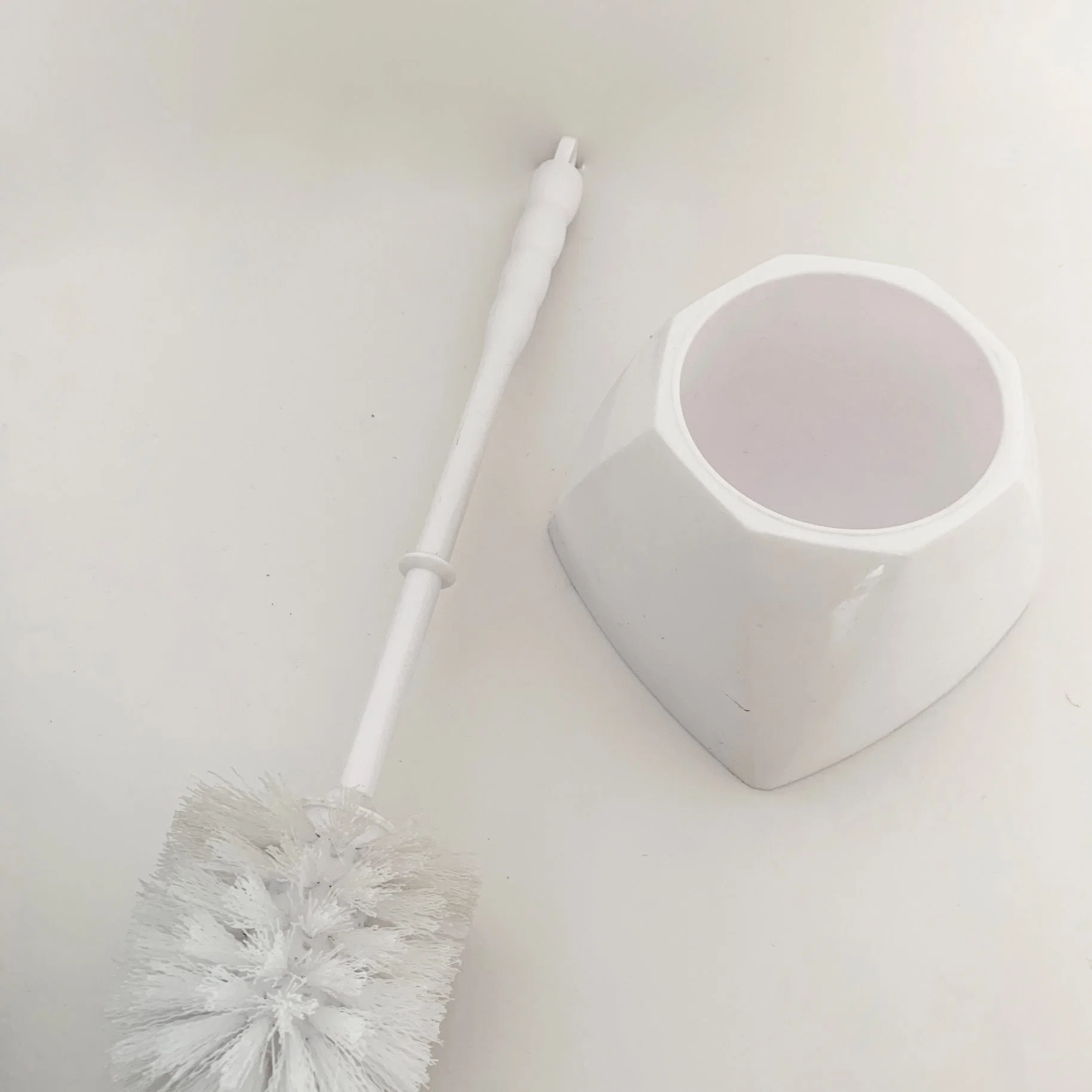 Strong Bristles Toilet Brush Set Good Grips Hideaway Compact Long Brush and Enough Heavy Base for Bathroom Toilet