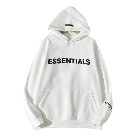 Unisex Fashion Street Wear 3D Embossed Silicone Heat Transfer Printing Essentials Embroidered Logo Sweatshirts Hoody Cotton Heavyweight Pullover Fleece Hoodie