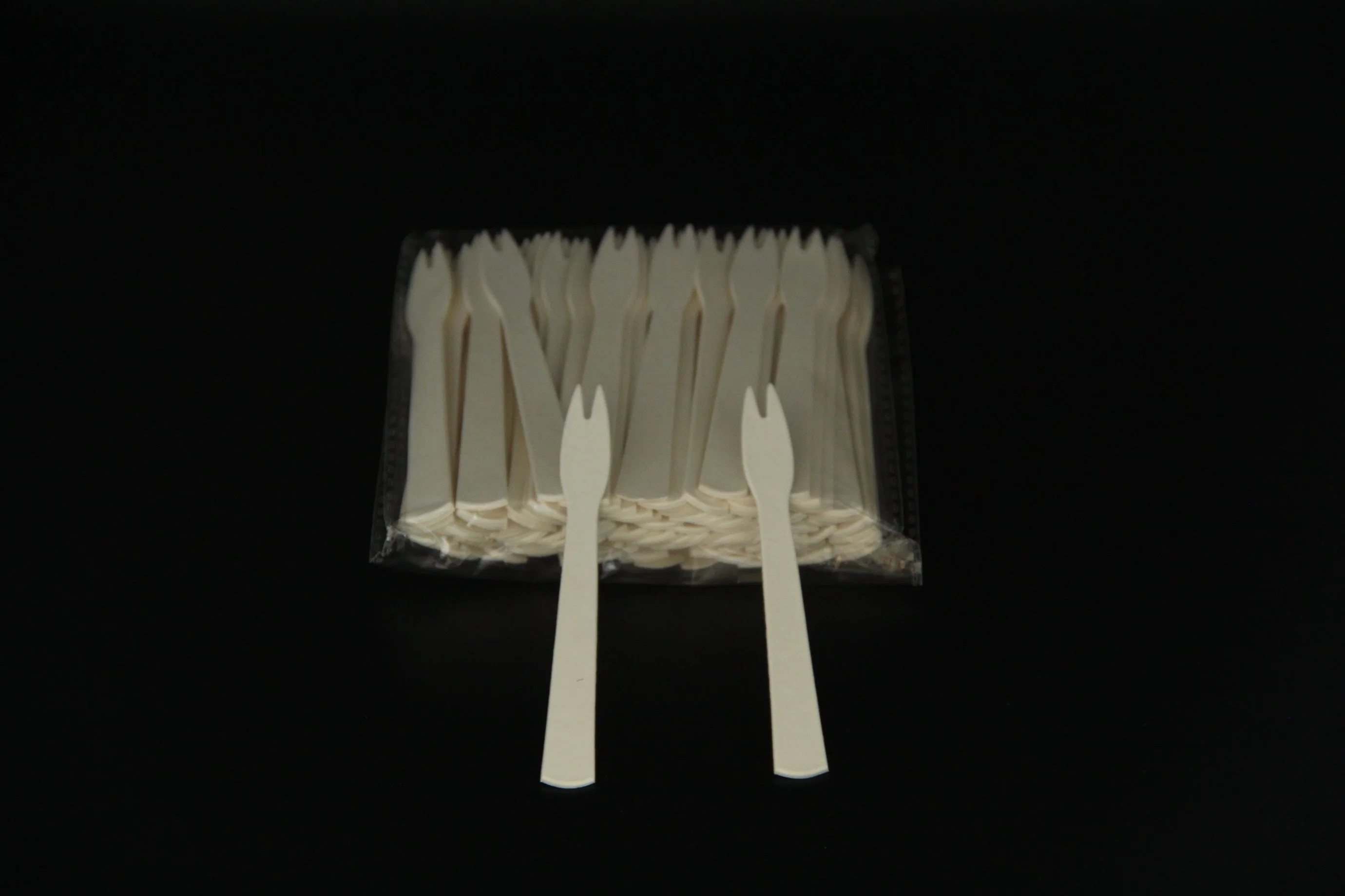 100% Include Forks Knife and Paper Napkin Pack Wooden Flatware Set