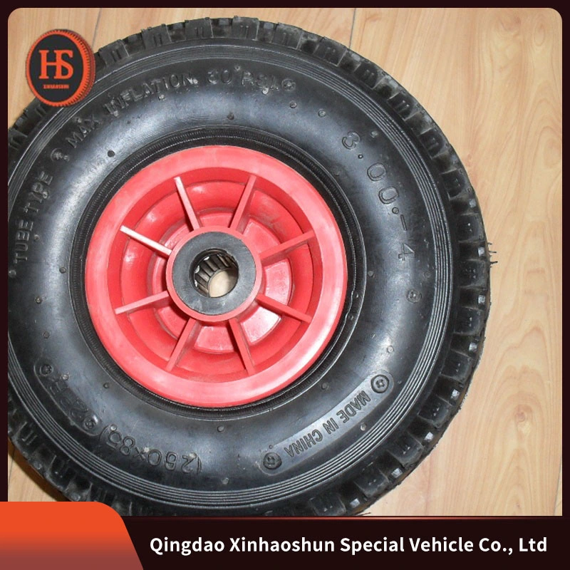 10 Inch Small Pneumatic Rubber Tyre 410/350-4 Trolley Wagon Wheel