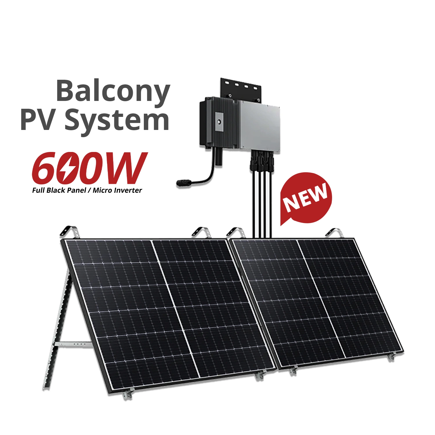 Balcón del Sistema Solar de 600 W y 800W Plug and play todo en un sistema solar Balcón