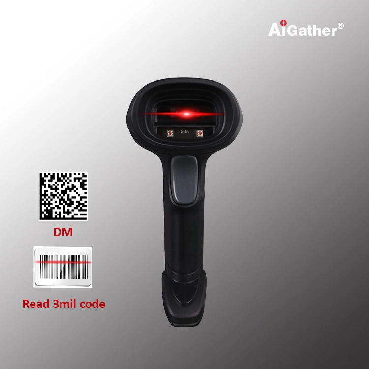 Aigather 2D Wired Handheld Barcode for Production Line with 2m/S Motion Tolerance Global Shutter