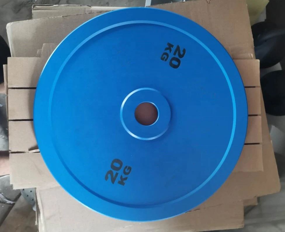 Gym Fitness Equipment Color Paint Bumper Plate Bake Lacquer Barbell Discs Steel Weight Plates