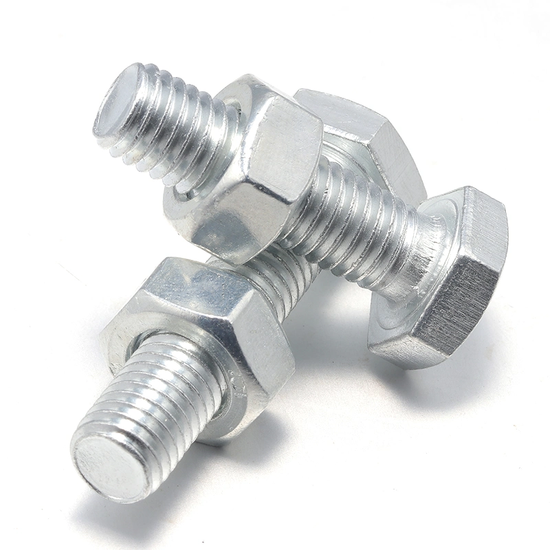 DIN931 ASTM A394 A325 Grade B7 Heavy Hot DIP Galvanized Carbon Steel Hexagon Bolt and Hex Nut