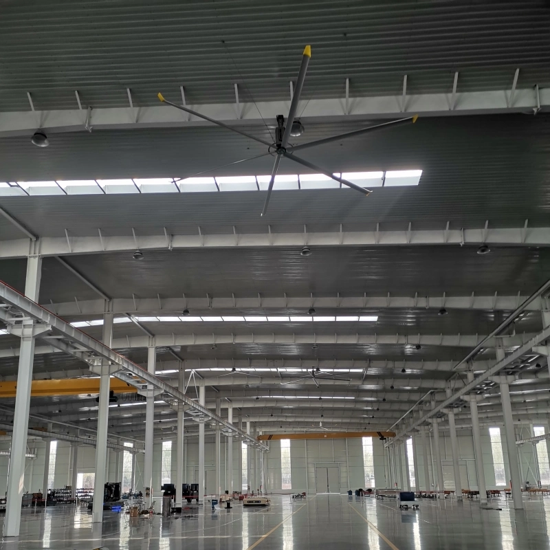 5.5-7.3m Permanent Magnet Motor Synchronization Hvls Industrial Ceiling Air Cooler Exhaust Ceiling Fan