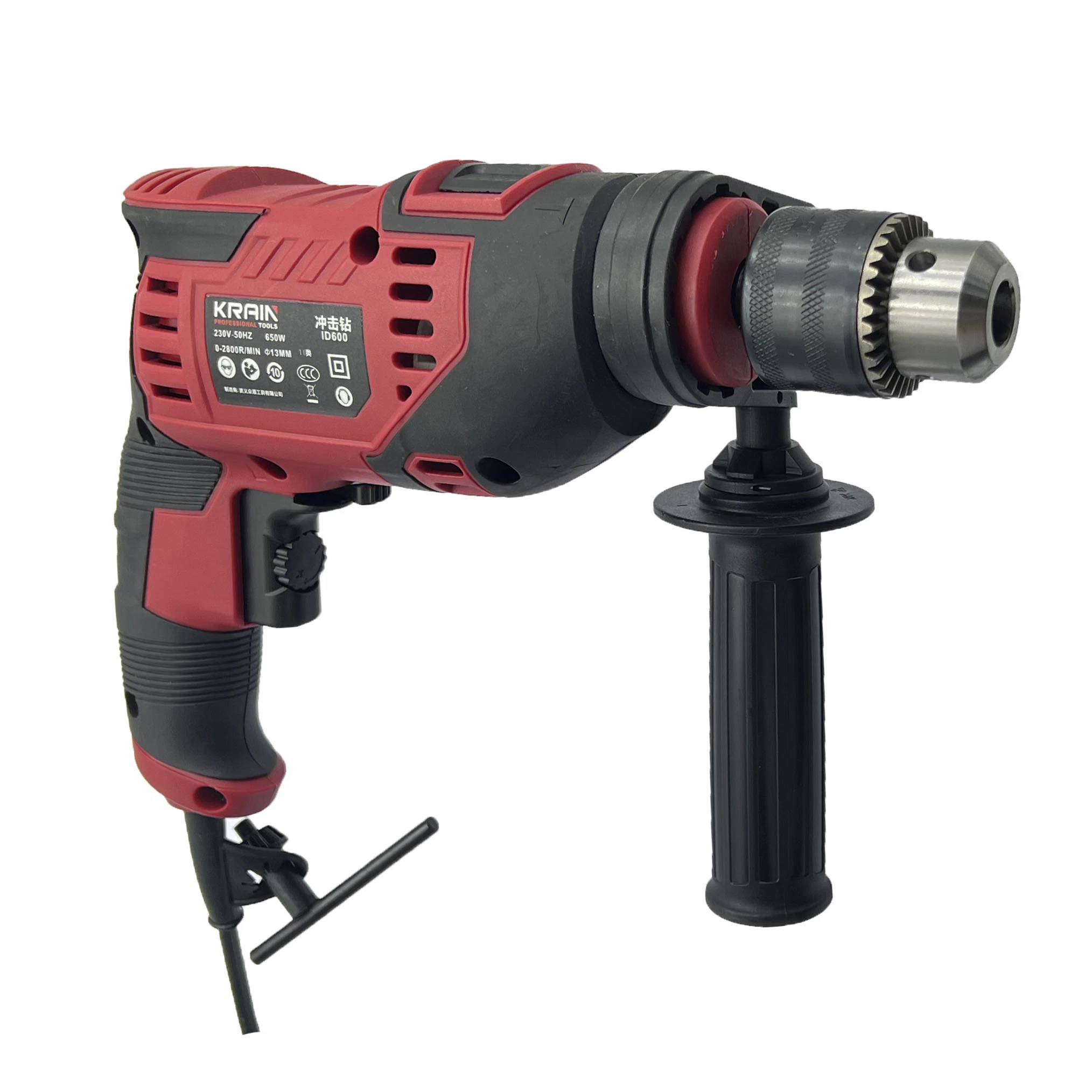 650W Electric Tool ID600 Tampa programável nova borracha furadeira de impacto