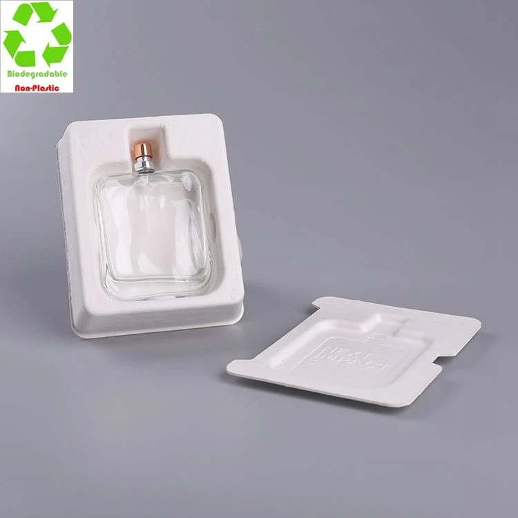 Eco-Friendly Biodegradable Paper Pulp Molded Perfume Bottle Packing