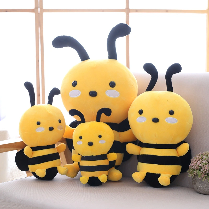 Cute Cartoon Yellow Bee Plush Toy 45cm Hardworking Yellow Bee Plush with Sleep Story Toy Soft Stuffed Plush Gifts for Children