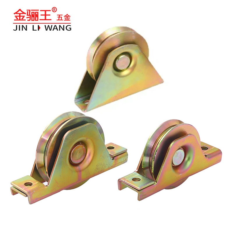 Y U V Groove Gate Wheel Industrial Door Track Caster Support All Customization Hardware Factory Direct Color Zinc Metal Heavy Duty Stable Sliding Gate Roller