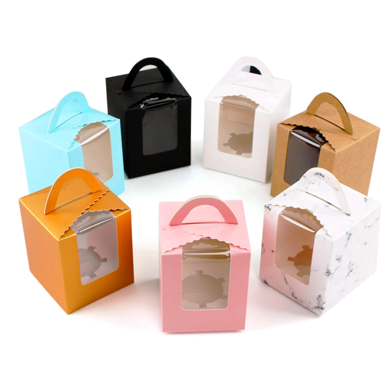 Customized Kraft/Corrugated/Cardboard Paper Small Cake Food Packing Gift Paper Box