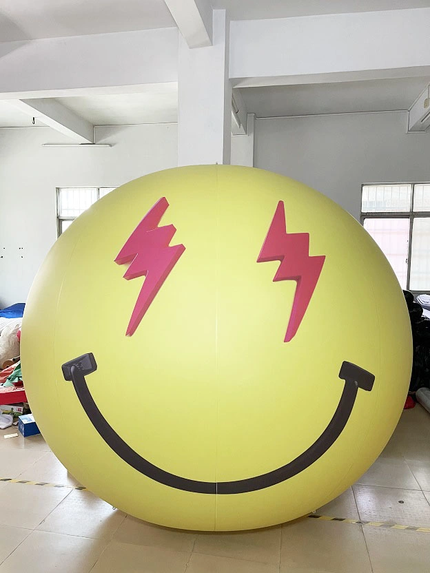 Boyi Yellow PVC Ball Smile Face Printing Custom Logo Natural PVC Balloon