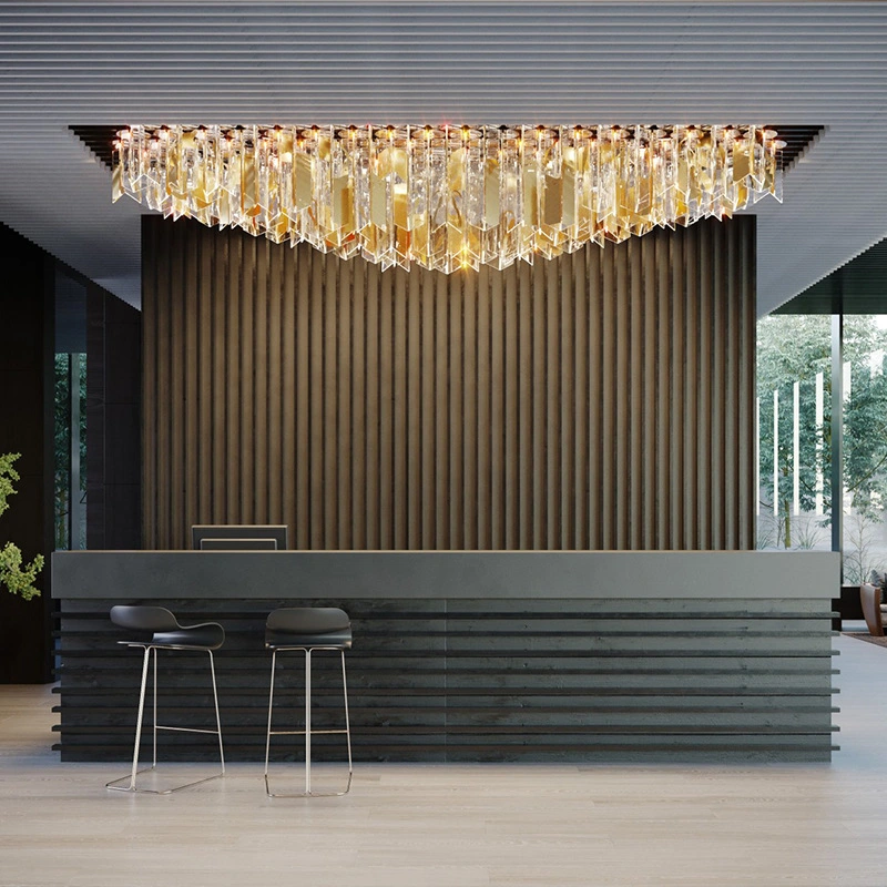 Estilo moderno Clube Hotel luxo moderno projeto LED personalizados Luz Lustre