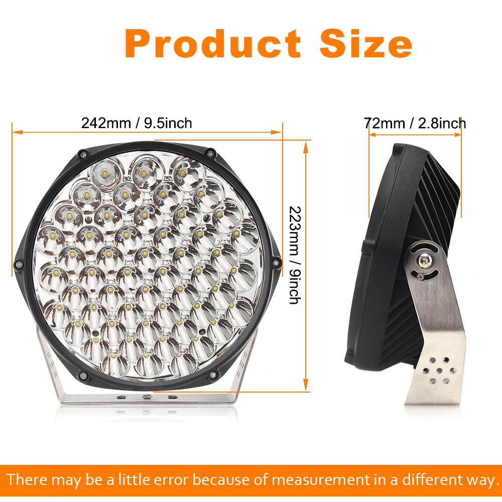 Super Bright Worklamp 24V 12V 185W Round Driving 9inch LED Work Light