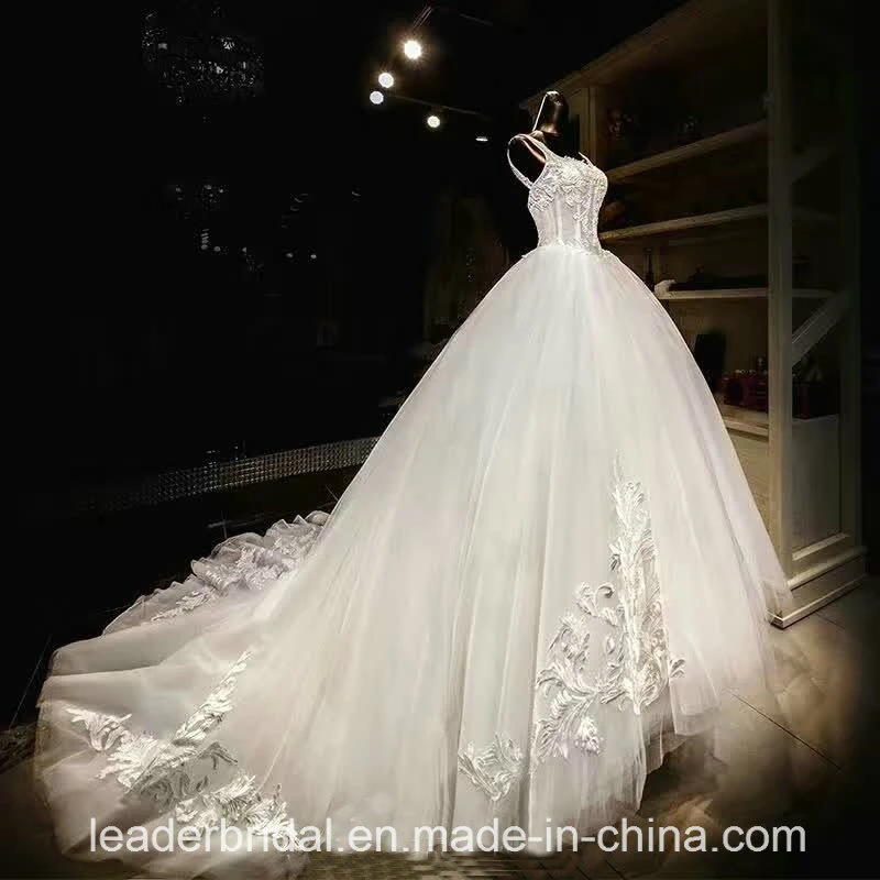 White Lace Wedding Dress Real Photos Tulle Bridal Ball Gown Bz1064