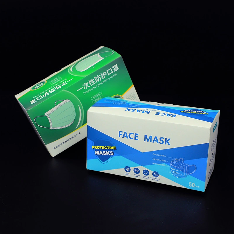 Foldable Mailer Paper Cardboard Cosmetic Packaging Face Firming Non-Medical Mask Packaging Boxes