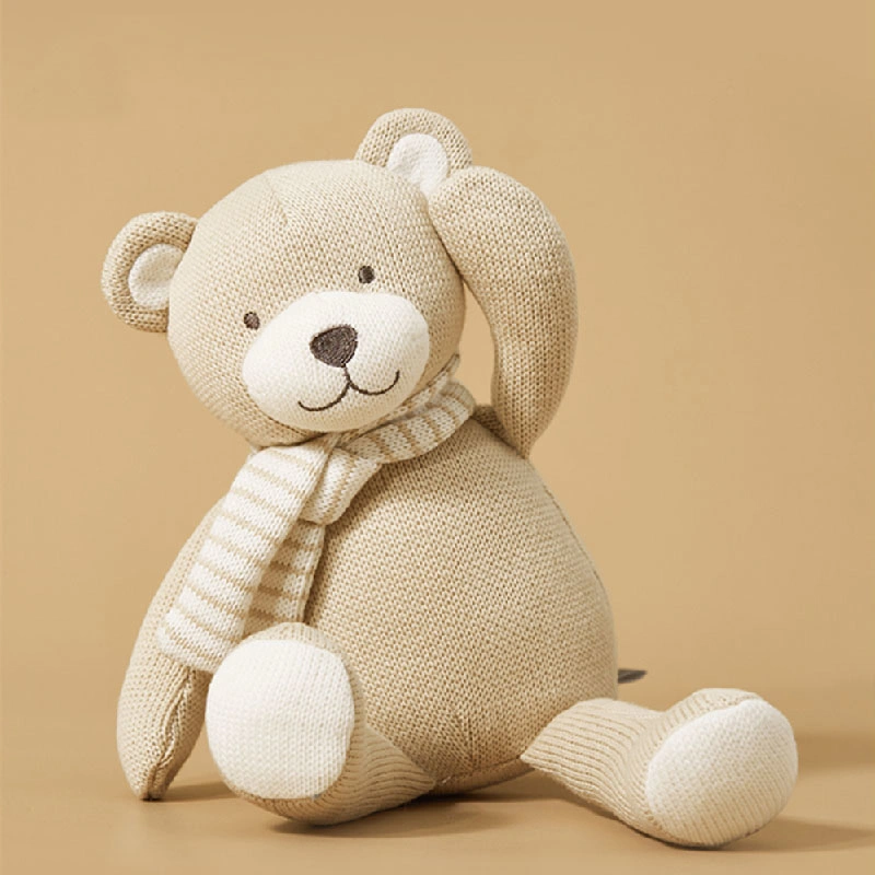 Commerce de gros jouet de bonneterie des animaux en peluche ours moelleux des jouets en peluche Playmate de bébé