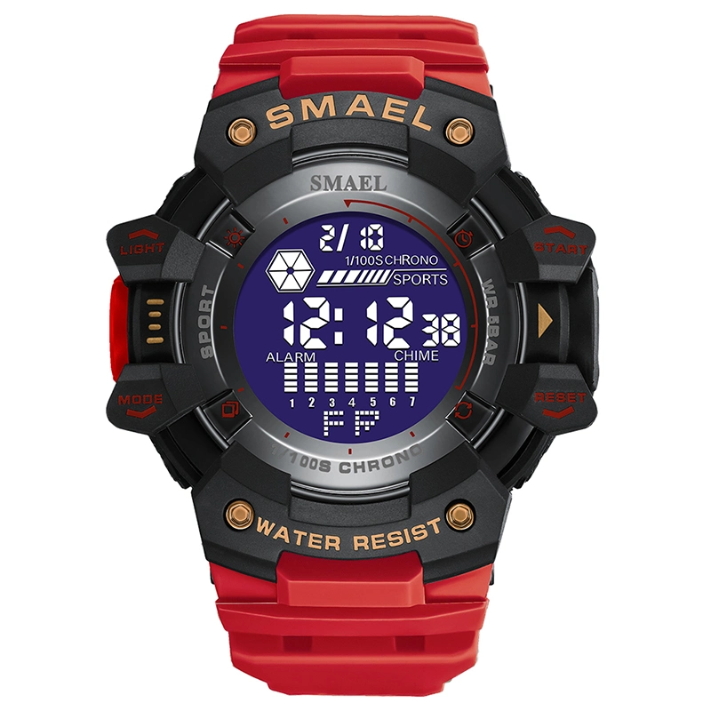 Red Color Japan Wholesale/Supplier Smael 8050 Buy Wrist Watch for Men Black Trend Custom Digital Men Watch