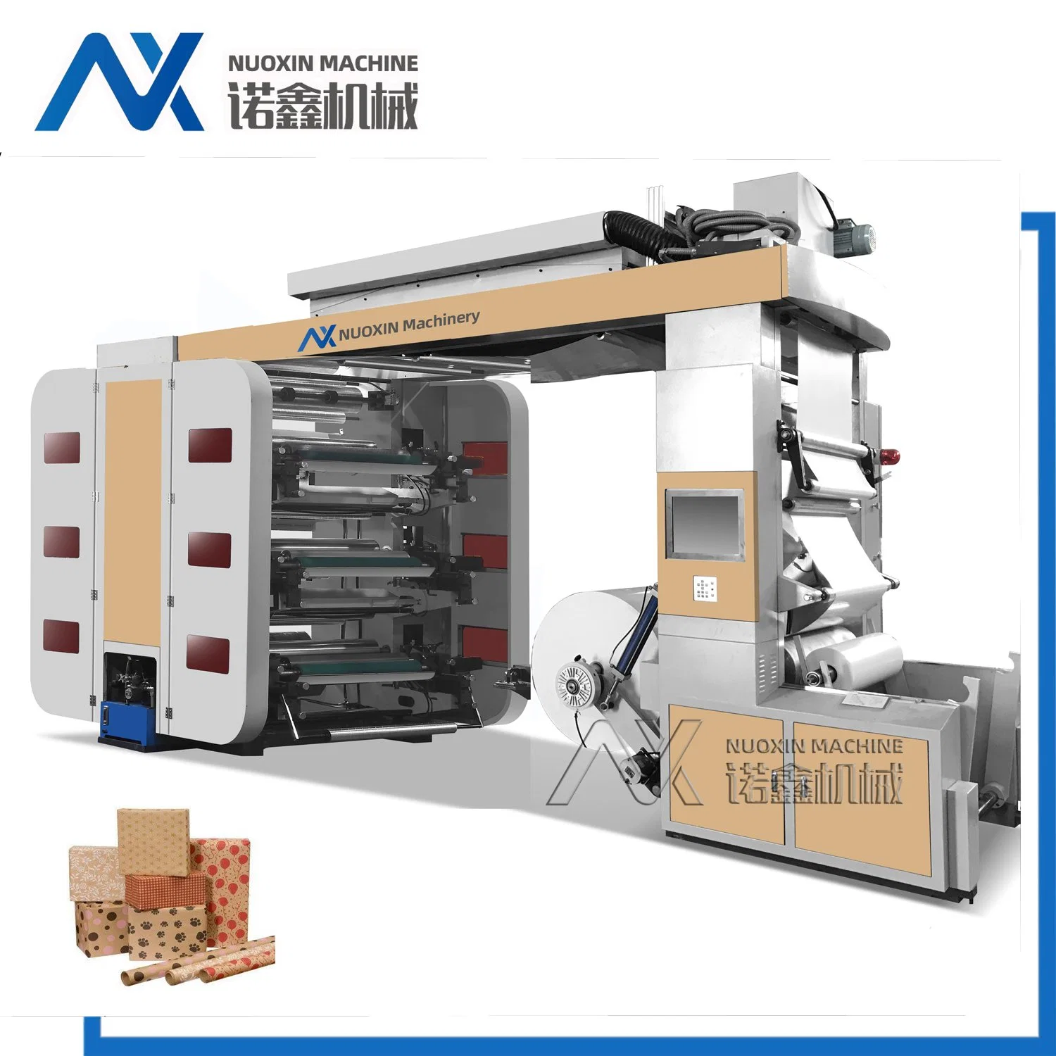 Six Colour Flexographic Printing Machine with Ceramic Anilox Roller