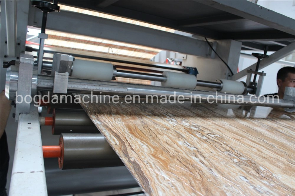 Bogda Factory Price UV Laminate Plastic PVC Rigid Marble Stone Sheet Production Making Machine Artificial Marble Board Extrusion Line