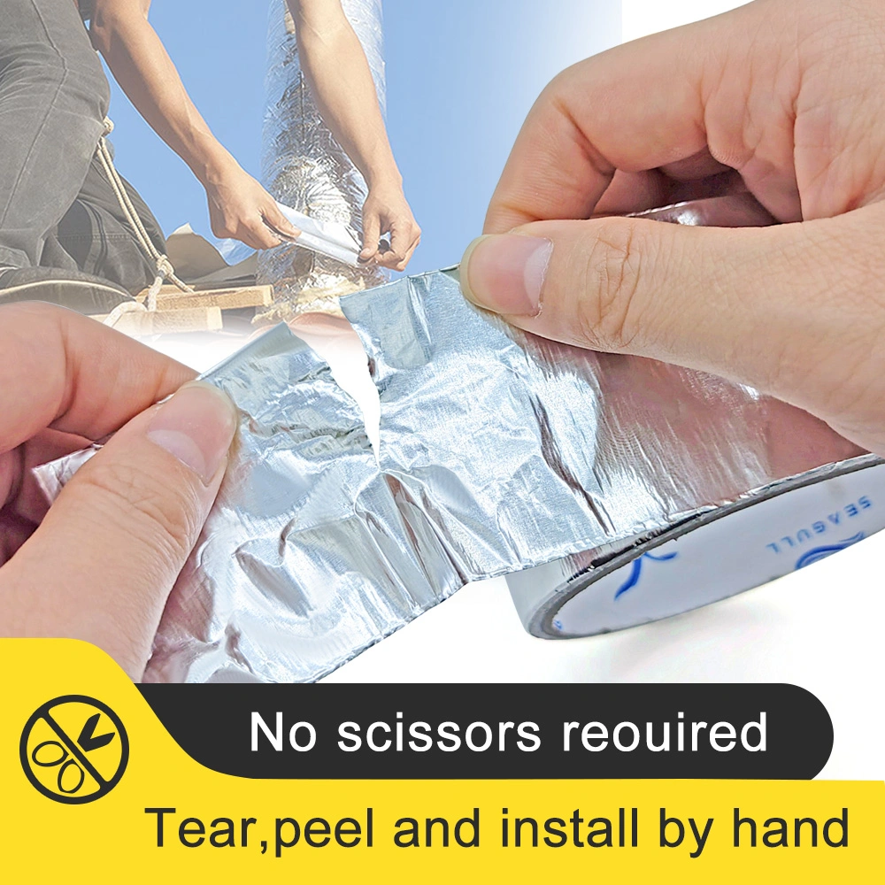 Super Strong Self Adhesive Waterproof Duct Aluminum Foil Tape for Fix Pipeline