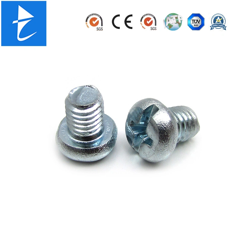 OEM Custom ISO9001 Steel Zinc Plated Grub Round Head Concrete Set M8 Screw for Wood