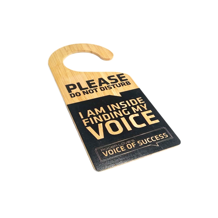 Custom Disposable Bamboo Door Hanger, Wholesale/Supplier Hotel Do Not Disturb Door Hanger