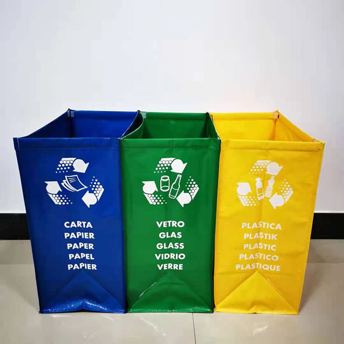 مجموعات أكياس الملفوف المحبوكة PP القابلة لإعادة الاستخدام، حقائب المهملات المنزلية، أكياس تخزين النفايات، التصميم المخصص هو موضع ترحيب