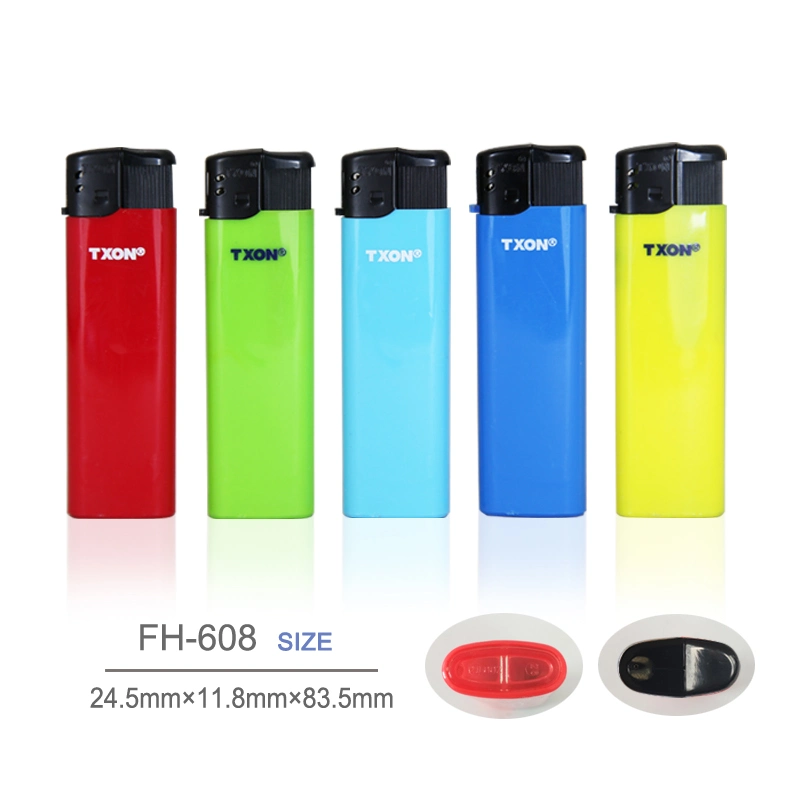 Disposable Electronic Flint Gas Cigarette Plastic Lighter Fh-608
