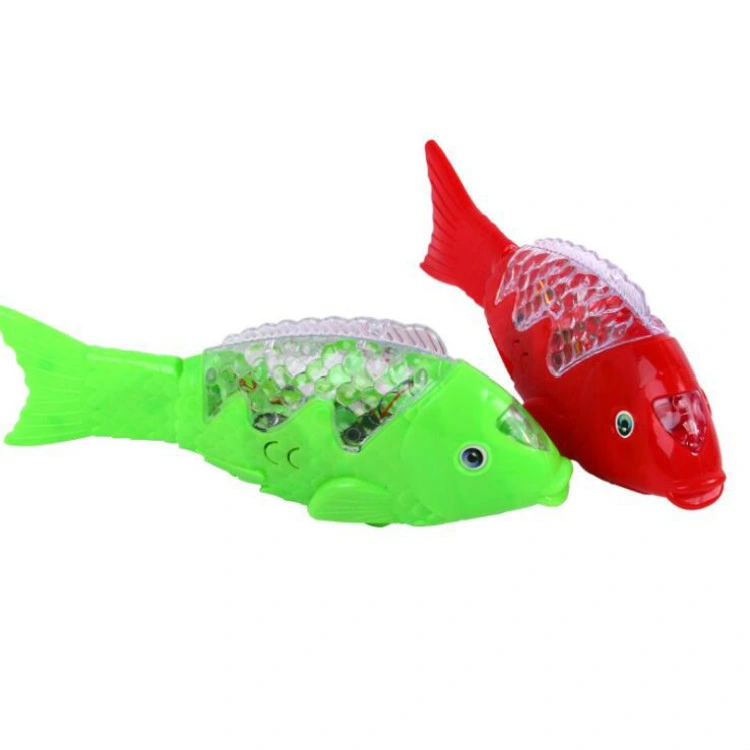 Electric Fish Luminous Music Projection Swing Simulation Animal Interactive Robot Fish Toys for Cat Dog Plastic Fish