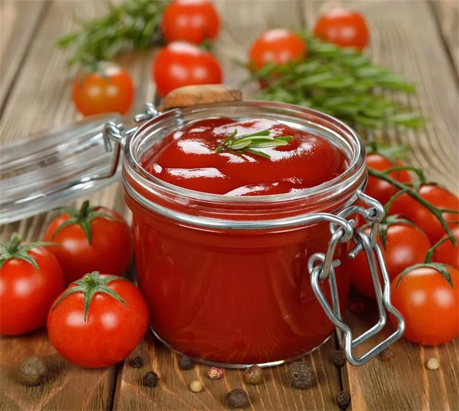 Producción de salsa China de tomate en conserva a una concentración del 22-24%