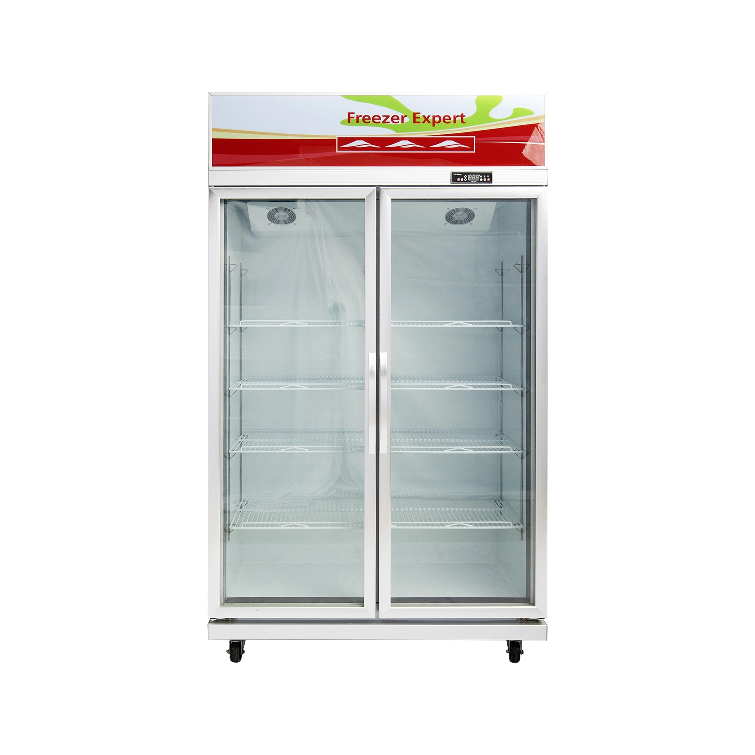 Refrigerador de vidro para visor de fruta e legumes, porta comercial, Frigorífico LSC-1000