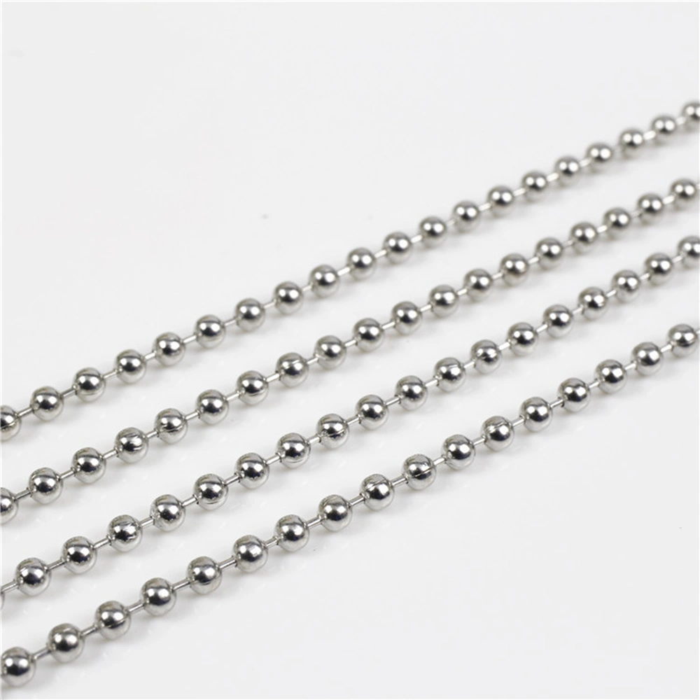 Metal Bead Chain Necklace, Stainless Steel Roller Ball Chain