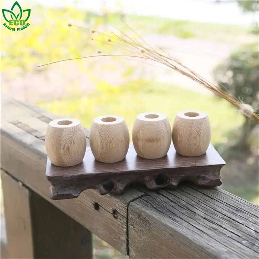 Home Bathroom Vanity Top Sink Stand Mini Bamboo Toothbrush Holder for Hotel