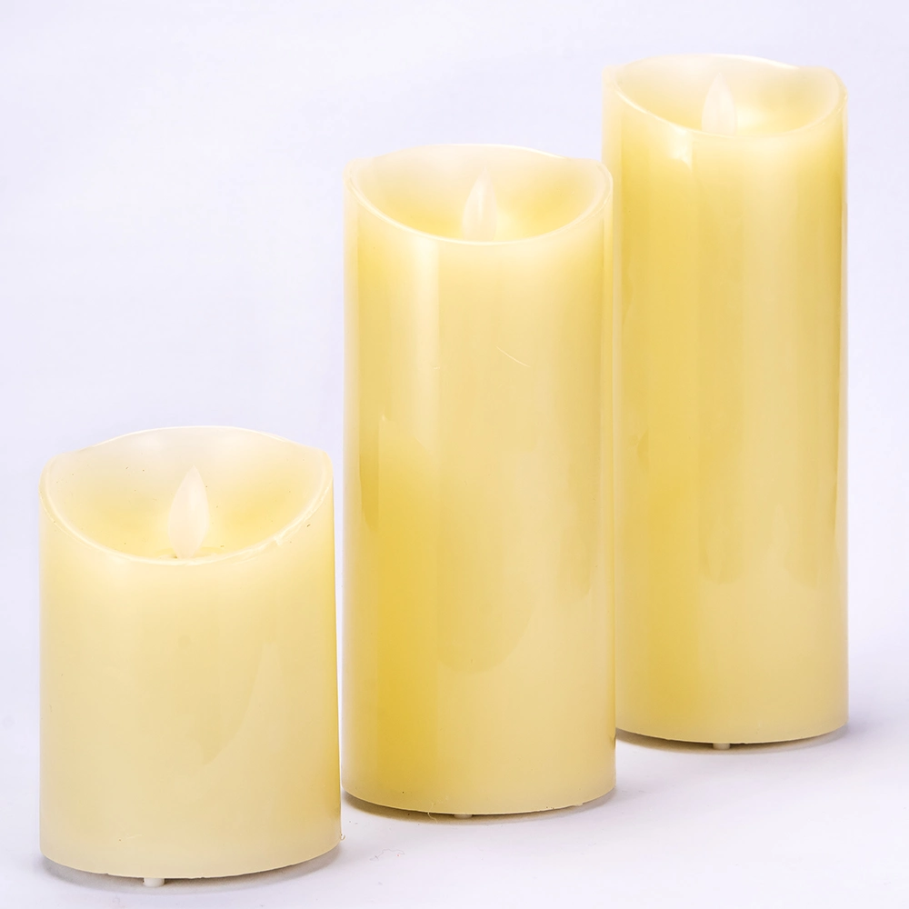 Hot Selling Flameless Candles Lamps Ivory Real Wax Battery Candles Lamp with Remote Control