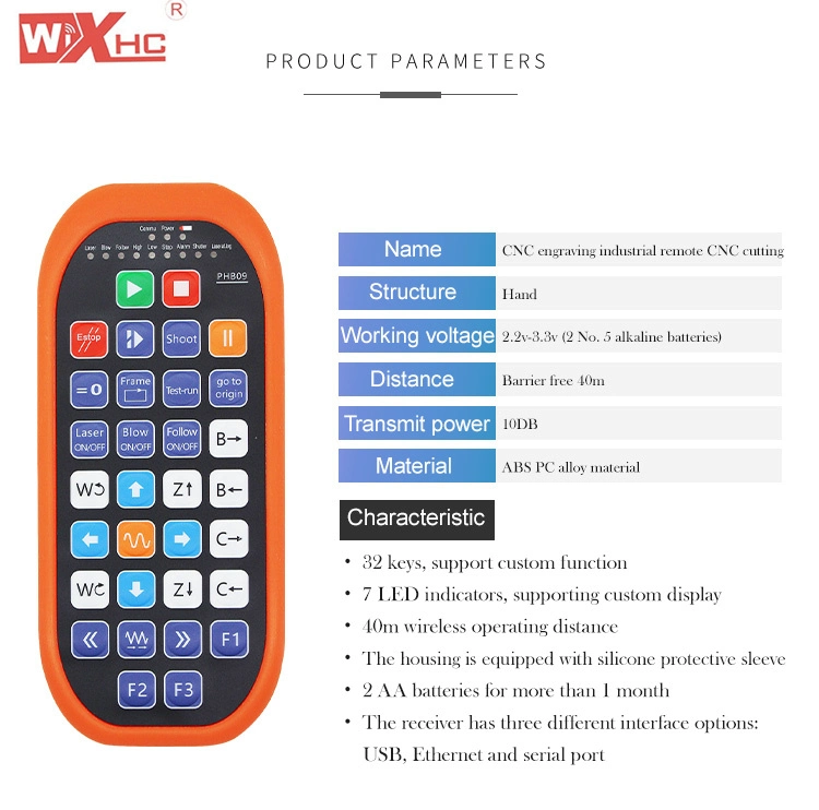 Télécommande programmable CNC sans fil avec décalage OEM pour PC Système de commande CNC