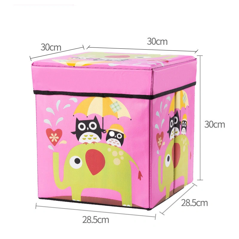 Foldable Non-Woven Cute Kids Animal Storage Box for Household Car